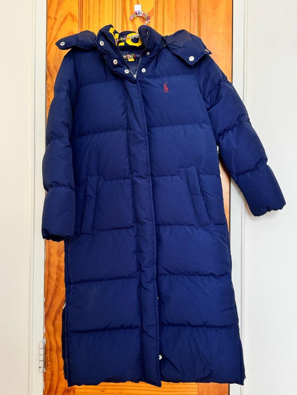 Ralph Lauren Navy Long Quilted Girl Puffer Coat 12-14 years